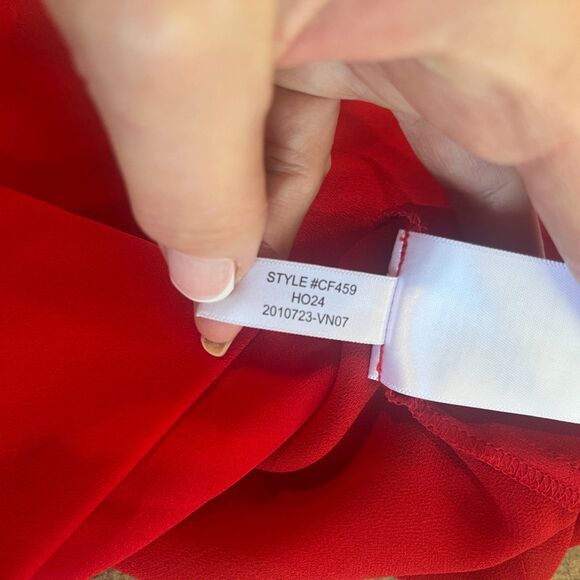 J.Crew Red Ruffled Blouse V-Neck Layered NEW NWT Plus Size 2X - Picture 11 of 11